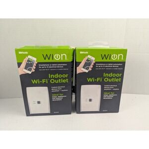 lot of 2  WiOn‎ 50050 Indoor Wi-Fi Outlet, Wireless Switch, Programmable Timer